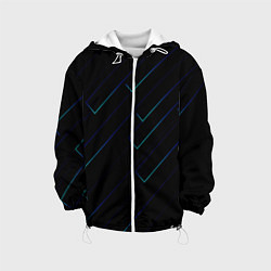 Куртка с капюшоном детская Color blue black, цвет: 3D-белый