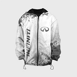 Куртка с капюшоном детская Infiniti - white gradient вертикально, цвет: 3D-черный