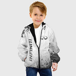 Куртка с капюшоном детская Infiniti - white gradient вертикально, цвет: 3D-черный — фото 2