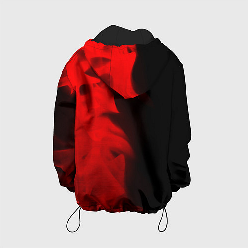 Детская куртка Portal - red gradient по-вертикали / 3D-Черный – фото 2