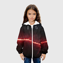 Куртка с капюшоном детская Красная линия - молния, цвет: 3D-белый — фото 2