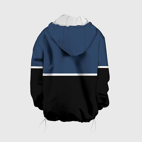 Детская куртка Sport сине-чёрный с полосой / 3D-Белый – фото 2