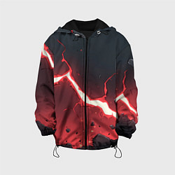 Детская куртка Красная молния на черной текстуре