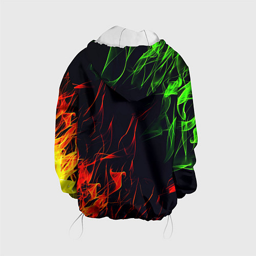 Детская куртка RUST огненная текстура / 3D-Белый – фото 2