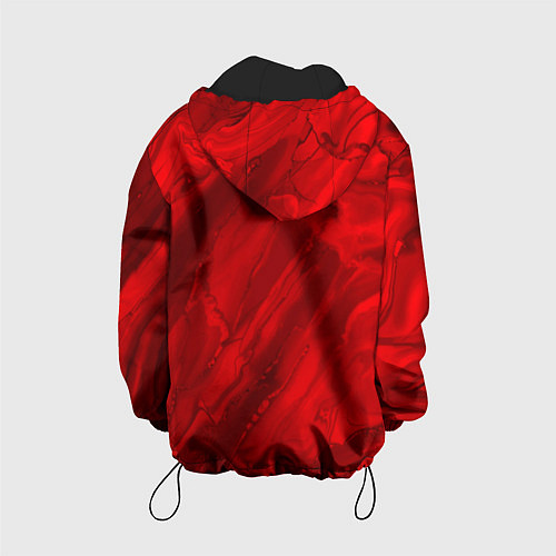 Детская куртка Красный камень абстракция / 3D-Черный – фото 2