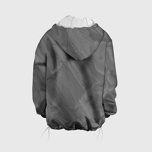 Детская куртка Серая текстура каменная мрамор / 3D-Белый – фото 2