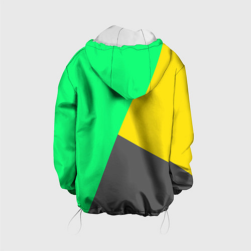 Детская куртка Жёлто-серо-зелёный трёхцветный / 3D-Белый – фото 2