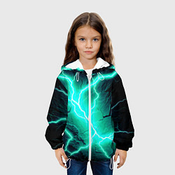 Куртка с капюшоном детская Color light blue black, цвет: 3D-белый — фото 2