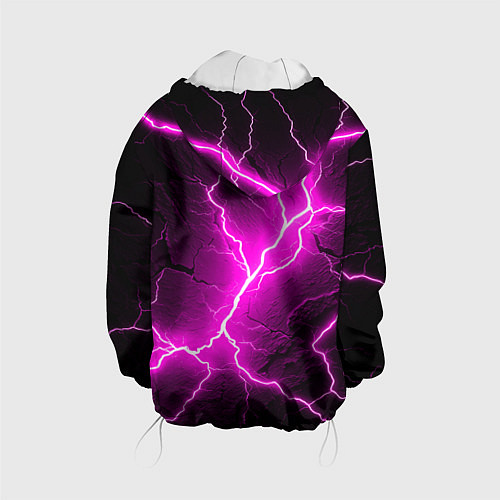 Детская куртка The color is pink and black / 3D-Белый – фото 2