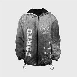 Куртка с капюшоном детская Porto - grey gradient вертикально, цвет: 3D-черный