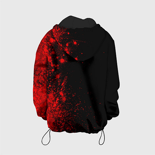 Детская куртка Bayer 04 - red gradient по-вертикали / 3D-Черный – фото 2