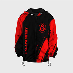 Куртка с капюшоном детская Galatasaray - red gradient вертикально, цвет: 3D-черный