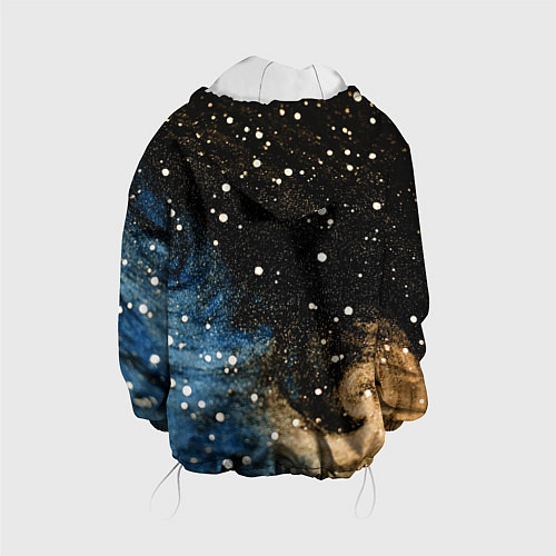 Детская куртка Черно-синий фон текстура / 3D-Белый – фото 2