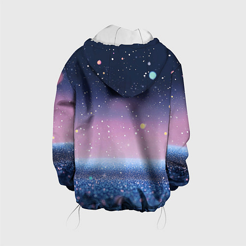 Детская куртка Закат с блестками - текстура / 3D-Белый – фото 2