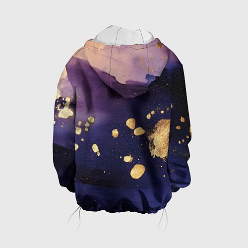 Детская куртка Золотая краска на текстуре / 3D-Белый – фото 2