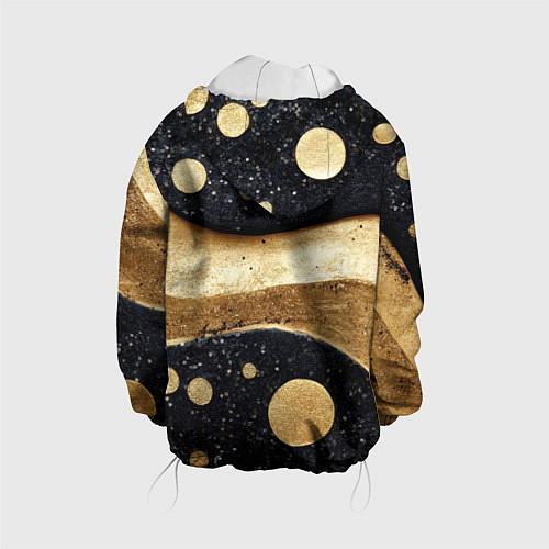 Детская куртка Золотая объемная абстракция - текстура / 3D-Белый – фото 2