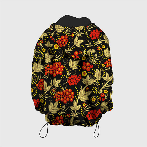 Детская куртка Русский узор с позолотой / 3D-Черный – фото 2