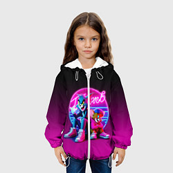Куртка с капюшоном детская Tom and Jerry - neon glow fantasy, цвет: 3D-белый — фото 2