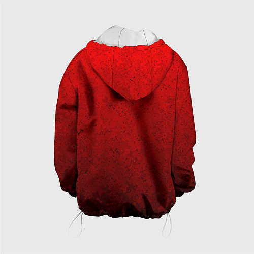 Детская куртка Градиент красный текстурированный в тёмный / 3D-Белый – фото 2