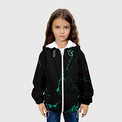 Куртка с капюшоном детская Color black turquoise, цвет: 3D-белый — фото 2