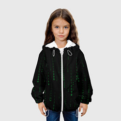 Куртка с капюшоном детская Color black green, цвет: 3D-белый — фото 2