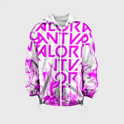 Куртка с капюшоном детская Valorant розовый огонь, цвет: 3D-белый