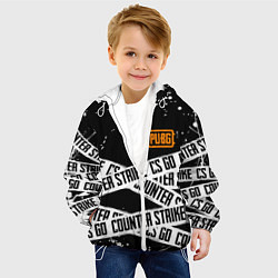 Куртка с капюшоном детская CS x pubg, цвет: 3D-белый — фото 2