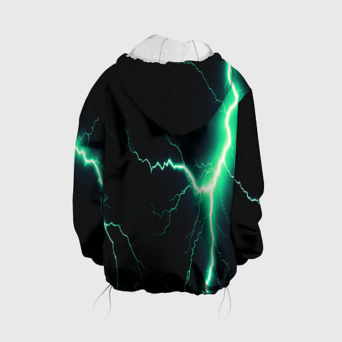 Детская куртка Lightning turquoise / 3D-Белый – фото 2