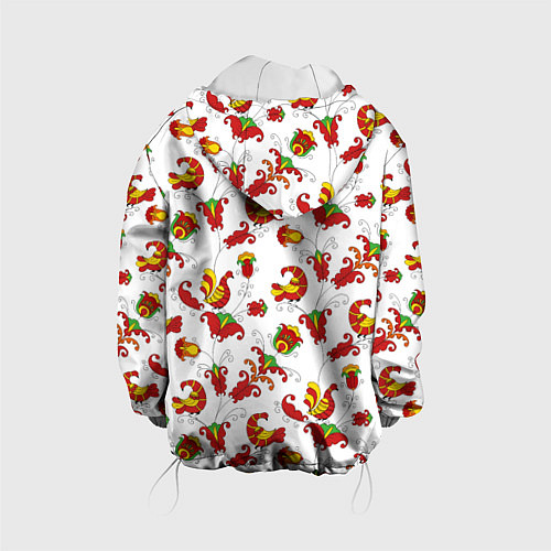 Детская куртка Русский народный орнамент в стиле росписей Северно / 3D-Белый – фото 2