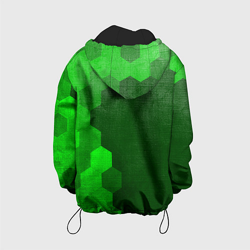 Детская куртка Volvo - green gradient по-вертикали / 3D-Черный – фото 2