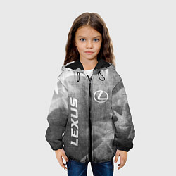 Куртка с капюшоном детская Lexus - grey gradient вертикально, цвет: 3D-черный — фото 2