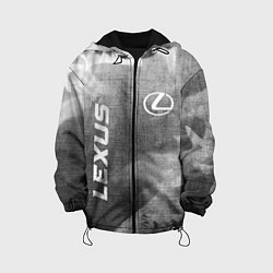 Куртка с капюшоном детская Lexus - grey gradient вертикально, цвет: 3D-черный