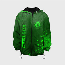 Куртка с капюшоном детская Chelsea - green gradient вертикально, цвет: 3D-черный