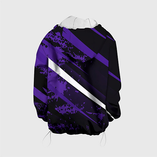 Детская куртка Color black purple line / 3D-Белый – фото 2