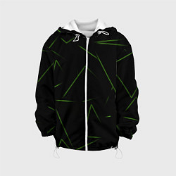Куртка с капюшоном детская Color green line, цвет: 3D-белый