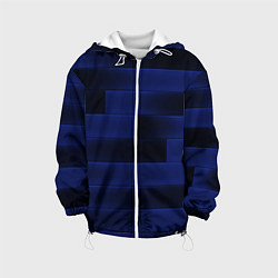 Куртка с капюшоном детская Color blue square, цвет: 3D-белый