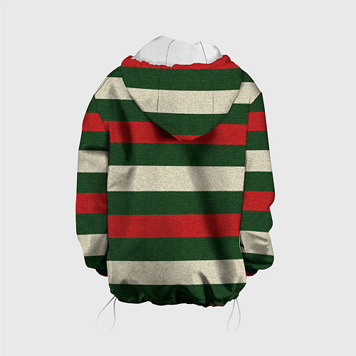 Детская куртка Цветные лини текстура ткани / 3D-Белый – фото 2