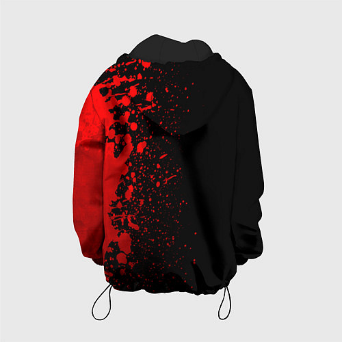 Детская куртка Barcelona - red gradient по-вертикали / 3D-Черный – фото 2