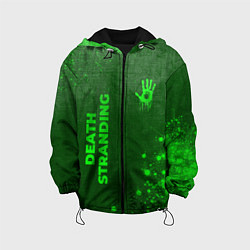 Куртка с капюшоном детская Death Stranding - green gradient вертикально, цвет: 3D-черный