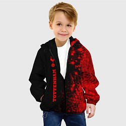Куртка с капюшоном детская Tottenham - red gradient по-вертикали, цвет: 3D-черный — фото 2