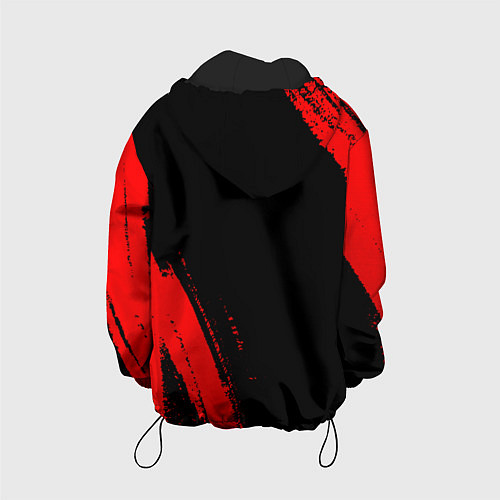Детская куртка Manchester United - red gradient вертикально / 3D-Черный – фото 2