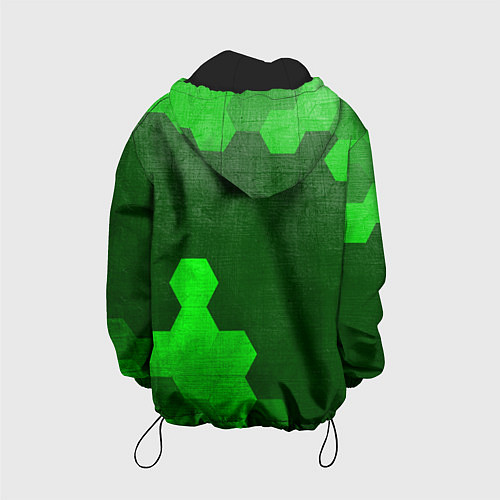 Детская куртка Hitman - green gradient вертикально / 3D-Черный – фото 2