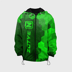 Куртка с капюшоном детская Zotye - green gradient по-вертикали, цвет: 3D-черный