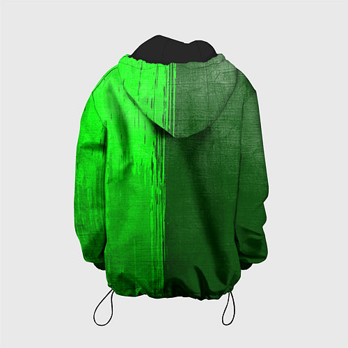 Детская куртка Doom - green gradient по-вертикали / 3D-Черный – фото 2