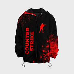 Куртка с капюшоном детская Counter Strike - red gradient вертикально, цвет: 3D-черный