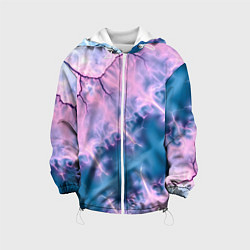 Детская куртка Вода и розовая абстракция