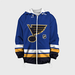 Куртка с капюшоном детская Сент Луис Блюз хоккей, цвет: 3D-белый