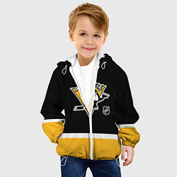 Куртка с капюшоном детская Питтсбург Пингвинз хоккей, цвет: 3D-белый — фото 2
