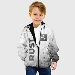 Куртка с капюшоном детская Rust - white gradient вертикально, цвет: 3D-черный — фото 2