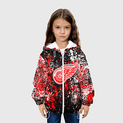 Куртка с капюшоном детская Detroit Red Wings NHL black, цвет: 3D-белый — фото 2